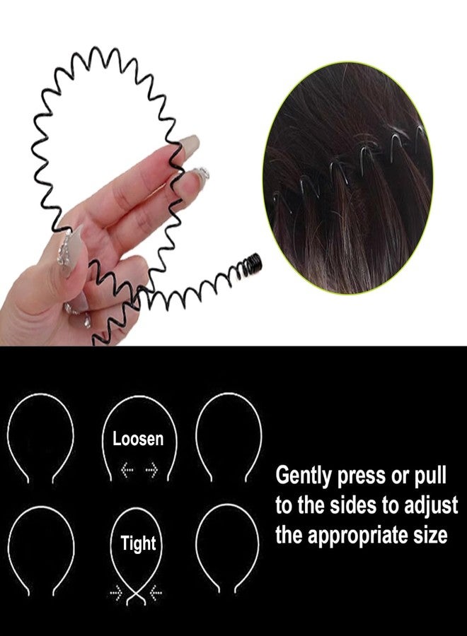 JERLITU Mens Hair Bands, Womens Fashion Headband Neutral Wave Headband, Outdoor Sports Hair Bands Simple Elastic Non-Slip Hair Accessories. (4 Pcs) - Image 4